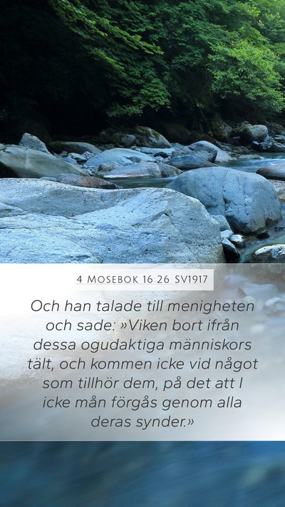 4 Mosebok 16:26 SV1917 Bible Verse Image