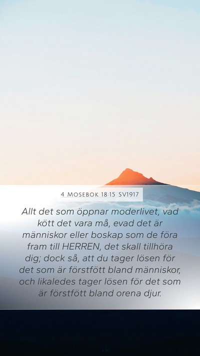 4 Mosebok 18:15 SV1917 Bible Verse Image