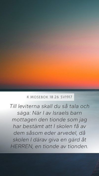 4 Mosebok 18:26 SV1917 Bible Verse Image