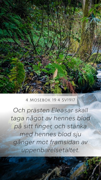 4 Mosebok 19:4 SV1917 Mobile Phone Wallpaper - Och prästen Eleasar skall taga något av hennes - Mobile Bible Verse Wallpaper