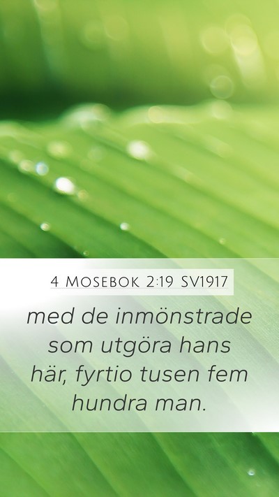 4 Mosebok 2:19 SV1917 Mobile Phone Wallpaper - med de inmönstrade som utgöra hans här, fyrtio - Mobile Bible Verse Wallpaper