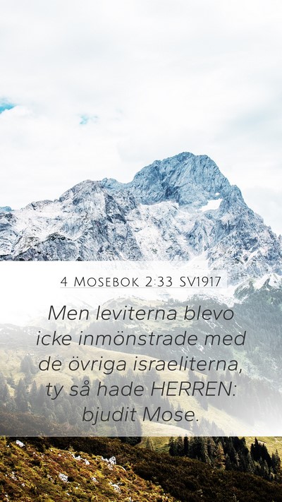 4 Mosebok 2:33 SV1917 Bible Verse Image