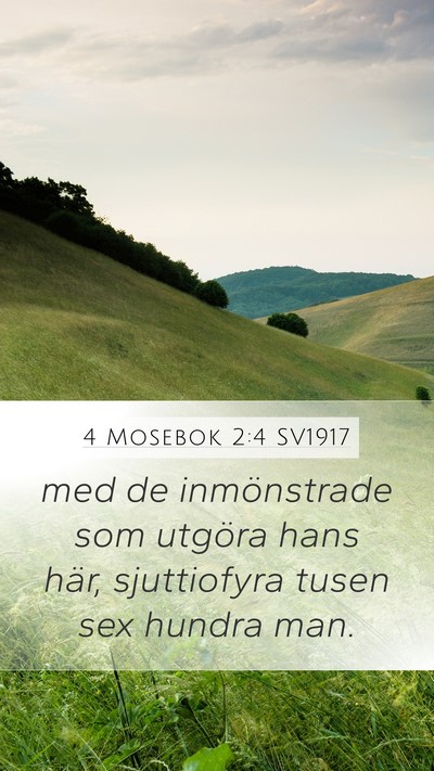 4 Mosebok 2:4 SV1917 Mobile Phone Wallpaper - med de inmönstrade som utgöra hans här, - Mobile Bible Verse Wallpaper