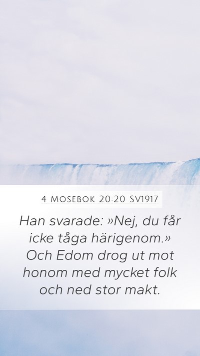 4 Mosebok 20:20 SV1917 Bible Verse Image
