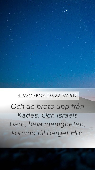 4 Mosebok 20:22 SV1917 Bible Verse Image