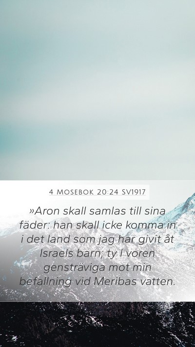 4 Mosebok 20:24 SV1917 Bible Verse Image