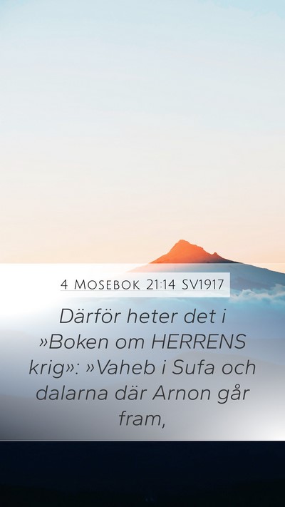 4 Mosebok 21:14 SV1917 Bible Verse Image