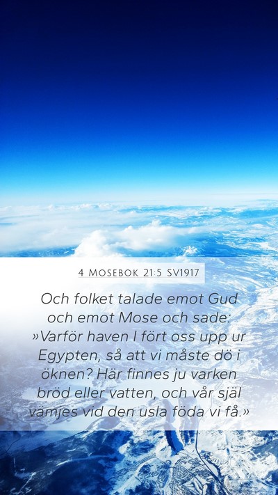 4 Mosebok 21:5 SV1917 Bible Verse Image