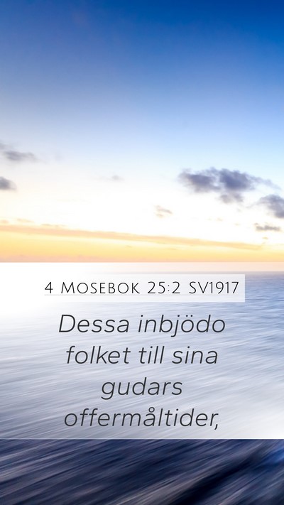 4 Mosebok 25:2 SV1917 Bible Verse Image