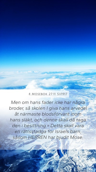 4 Mosebok 27:11 SV1917 Mobile Phone Wallpaper - Men om hans fader icke har några broder, så - Mobile Bible Verse Wallpaper