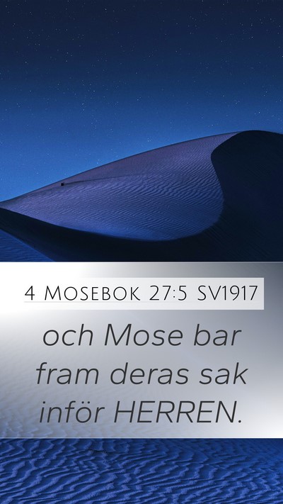 4 Mosebok 27:5 SV1917 Bible Verse Image