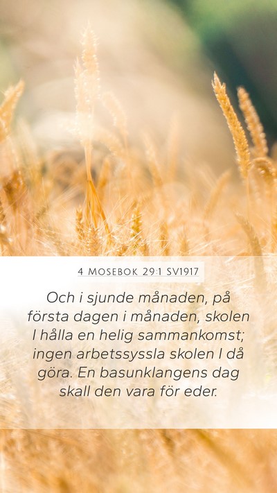 4 Mosebok 29:1 SV1917 Bible Verse Image