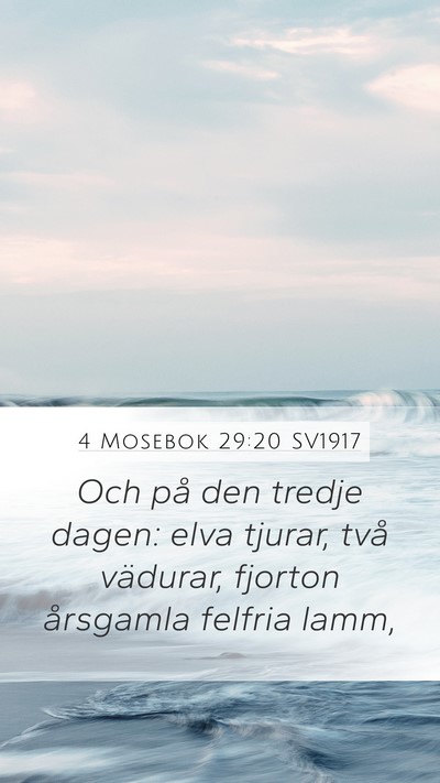 4 Mosebok 29:20 SV1917 Bible Verse Image