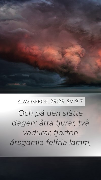 4 Mosebok 29:29 SV1917 Mobile Phone Wallpaper - Och på den sjätte dagen: åtta tjurar, två - Mobile Bible Verse Wallpaper