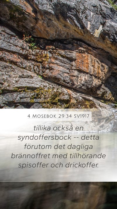 4 Mosebok 29:34 SV1917 Bible Verse Image