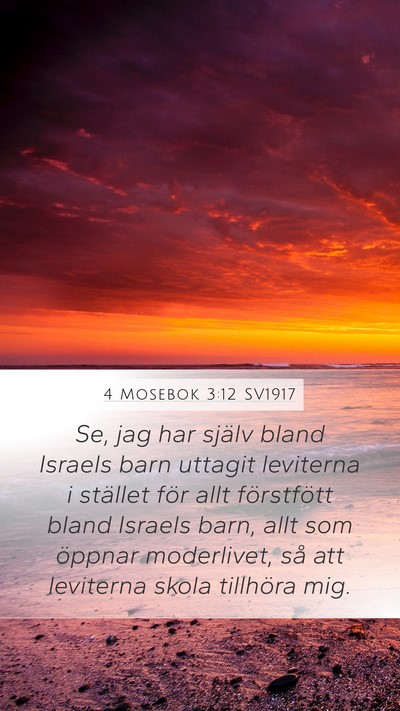 4 Mosebok 3:12 SV1917 Bible Verse Image