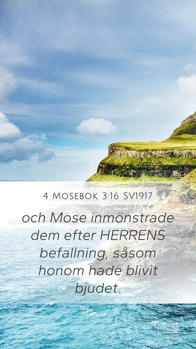 4 Mosebok 3:16 SV1917 Mobile Phone Wallpaper - och Mose inmönstrade dem efter HERRENS - Mobile Bible Verse Wallpaper