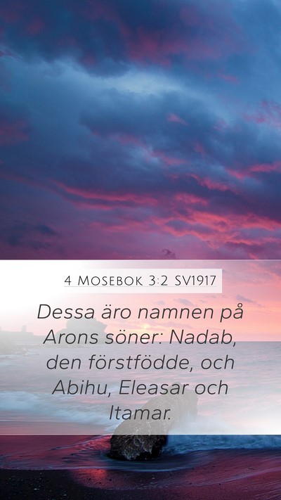 4 Mosebok 3:2 SV1917 Bible Verse Image