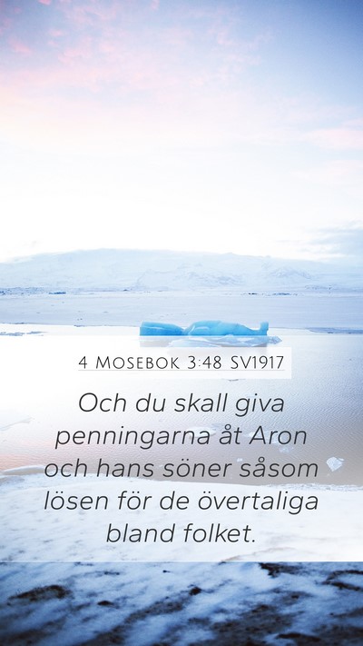 4 Mosebok 3:48 SV1917 Bible Verse Image
