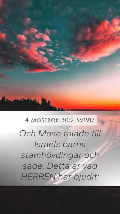 4 Mosebok 30:2 SV1917 Bible Verse Image