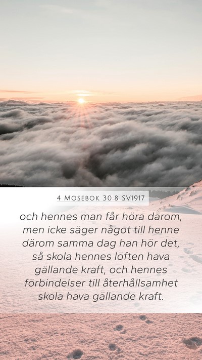 4 Mosebok 30:8 SV1917 Bible Verse Image
