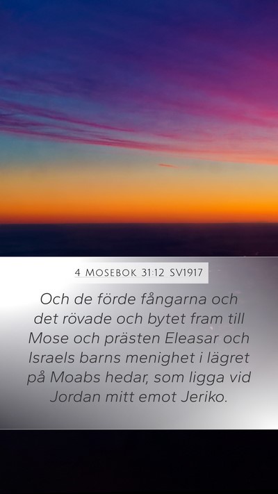 4 Mosebok 31:12 SV1917 Bible Verse Image