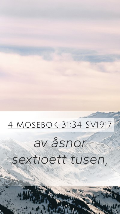 4 Mosebok 31:34 SV1917 Mobile Phone Wallpaper - av åsnor sextioett - Mobile Bible Verse Wallpaper