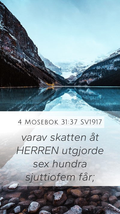 4 Mosebok 31:37 SV1917 Bible Verse Image