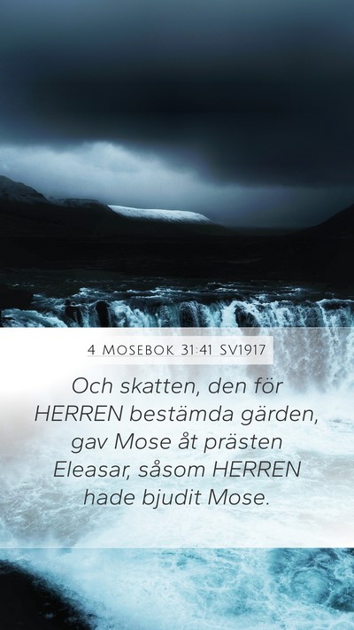 4 Mosebok 31:41 SV1917 Bible Verse Image