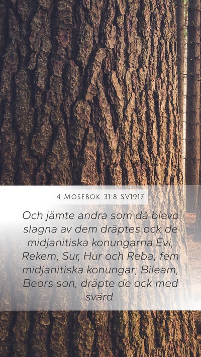 4 Mosebok 31:8 SV1917 Bible Verse Image