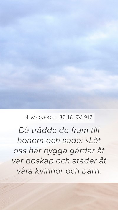 4 Mosebok 32:16 SV1917 Bible Verse Image