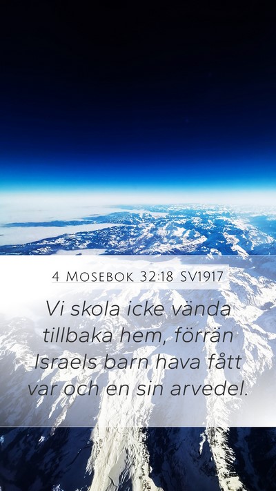 4 Mosebok 32:18 SV1917 Bible Verse Image