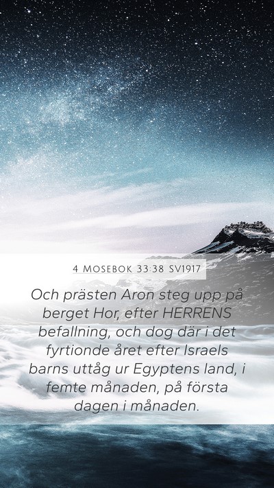 4 Mosebok 33:38 SV1917 Bible Verse Image