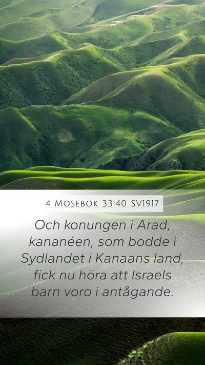 4 Mosebok 33:40 SV1917 Bible Verse Image