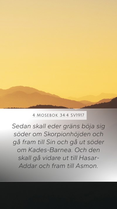 4 Mosebok 34:4 SV1917 Bible Verse Image