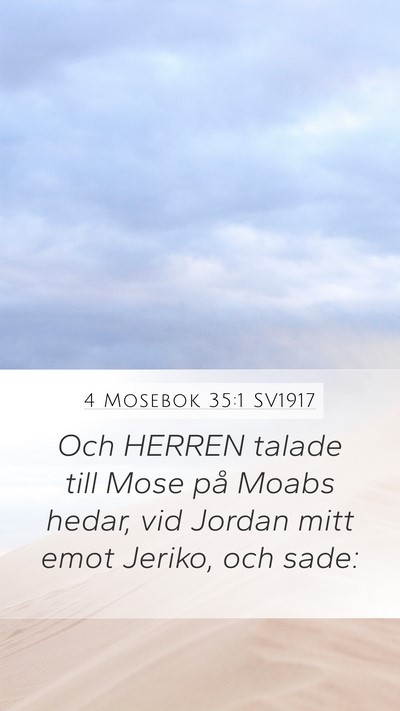 4 Mosebok 35:1 SV1917 Bible Verse Image