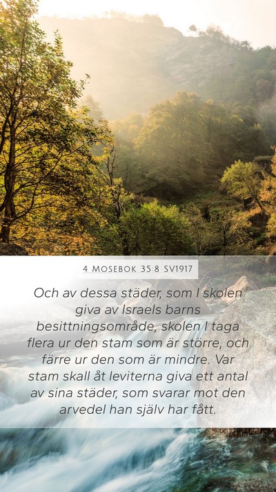 4 Mosebok 35:8 SV1917 Mobile Phone Wallpaper - Och av dessa städer, som I skolen giva av - Mobile Bible Verse Wallpaper
