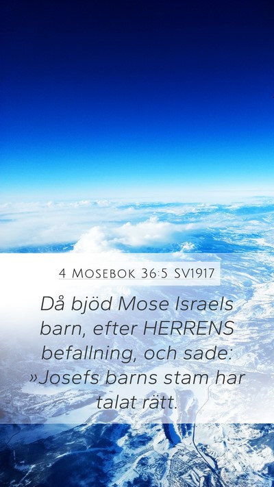 4 Mosebok 36:5 SV1917 Bible Verse Image