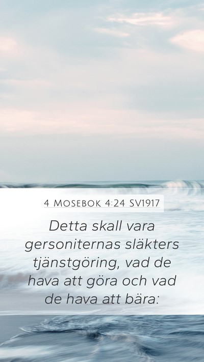 4 Mosebok 4:24 SV1917 Bible Verse Image