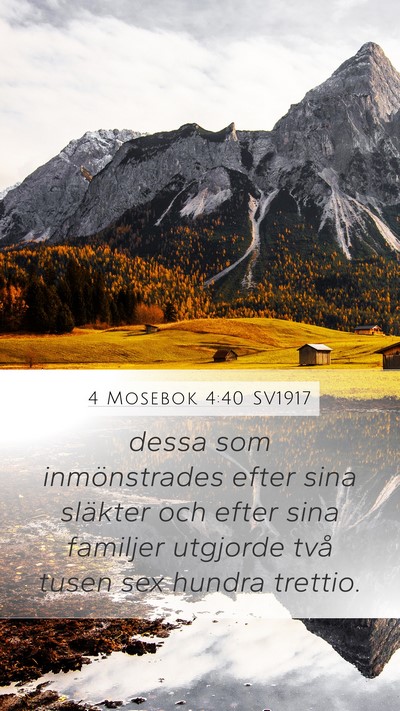 4 Mosebok 4:40 SV1917 Mobile Phone Wallpaper - dessa som inmönstrades efter sina släkter och - Mobile Bible Verse Wallpaper