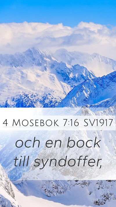 4 Mosebok 7:16 SV1917 Mobile Phone Wallpaper - och en bock till - Mobile Bible Verse Wallpaper