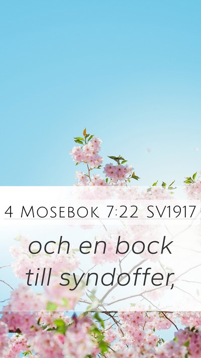 4 Mosebok 7:22 SV1917 Mobile Phone Wallpaper - och en bock till - Mobile Bible Verse Wallpaper