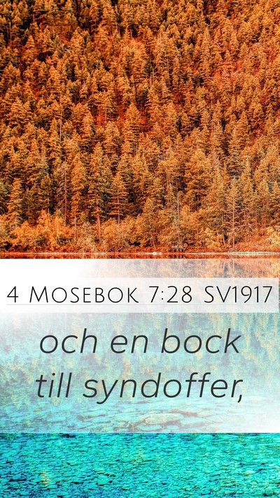 4 Mosebok 7:28 SV1917 Mobile Phone Wallpaper - och en bock till - Mobile Bible Verse Wallpaper