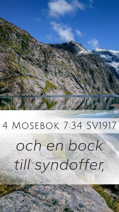 4 Mosebok 7:34 SV1917 Mobile Phone Wallpaper - och en bock till - Mobile Bible Verse Wallpaper