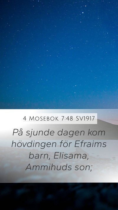 4 Mosebok 7:48 SV1917 Bible Verse Image