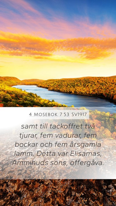 4 Mosebok 7:53 SV1917 Bible Verse Image