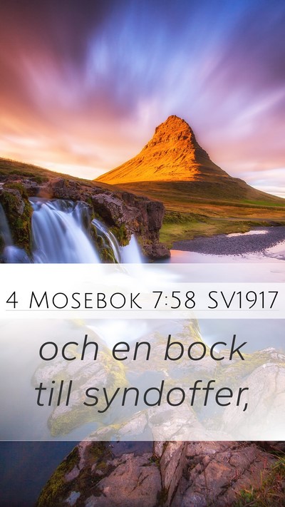 4 Mosebok 7:58 SV1917 Mobile Phone Wallpaper - och en bock till - Mobile Bible Verse Wallpaper