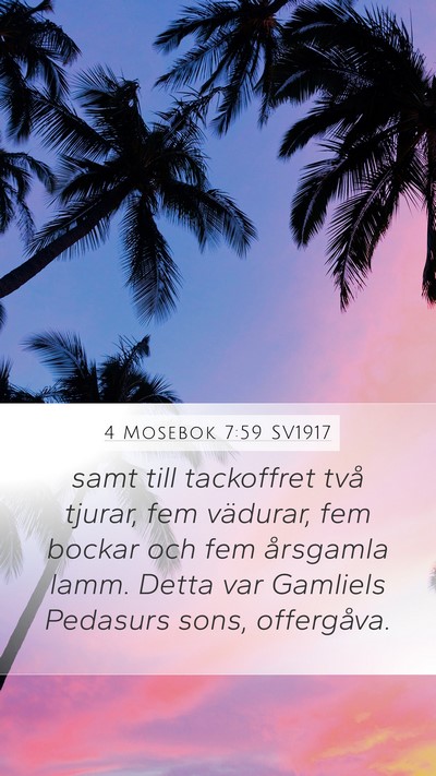 4 Mosebok 7:59 SV1917 Bible Verse Image
