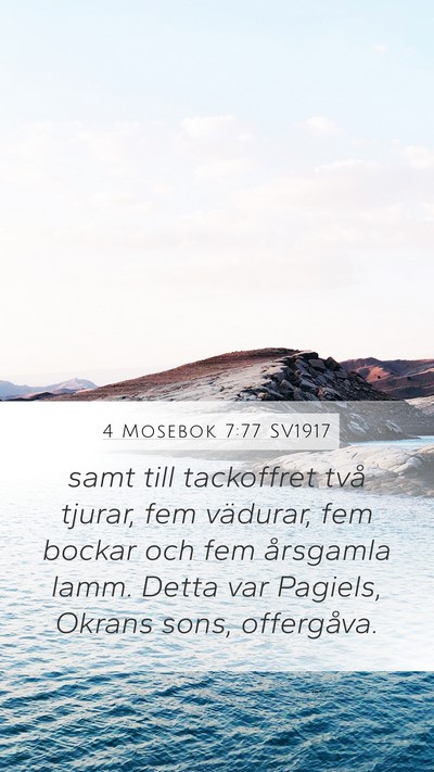4 Mosebok 7:77 SV1917 Bible Verse Image