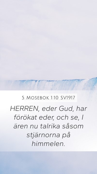 5 Mosebok 1:10 SV1917 Mobile Phone Wallpaper - HERREN, eder Gud, har förökat eder, och se, I - Mobile Bible Verse Wallpaper